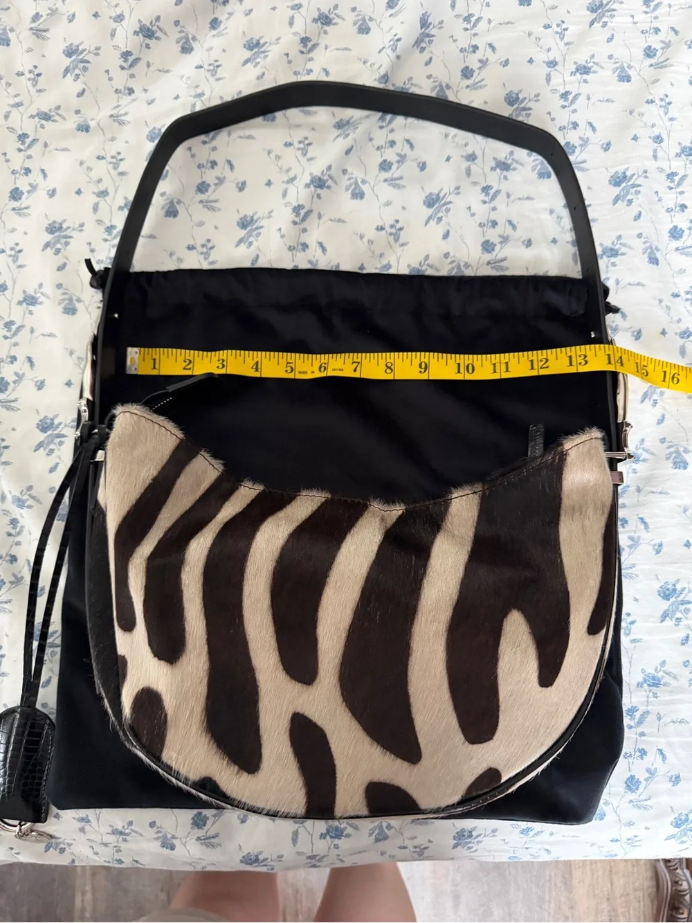 NWOT IndigoLush MIDI Hobo Brown Zebra - silver hands Adjustable strap